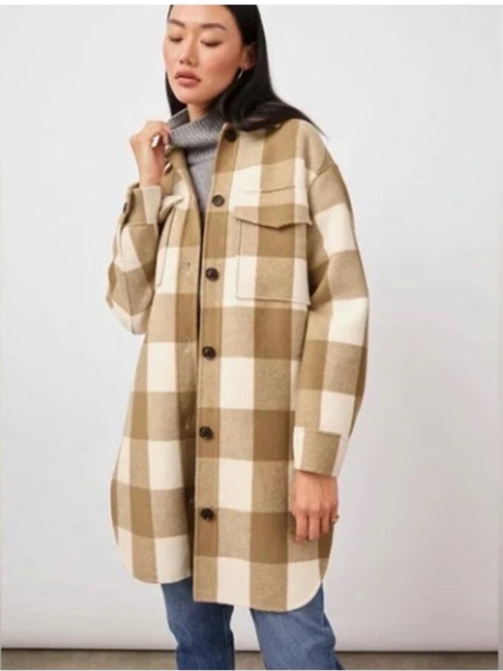 Rails Jaro Buffalo Check Wool Blend Shacket – Medium